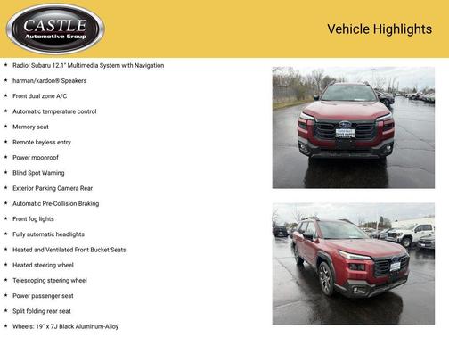 Crimson Red Pearl 2026 Subaru Outback Touring XT