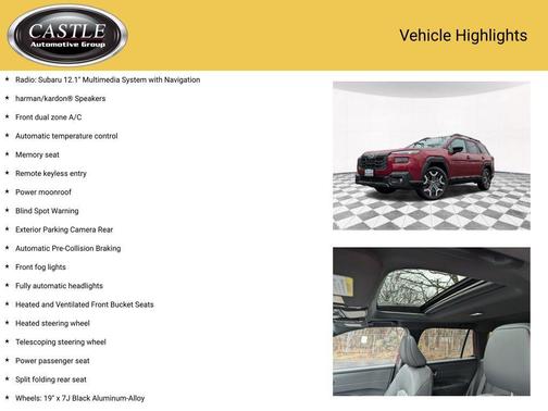 Crimson Red Pearl 2026 Subaru Outback Touring XT