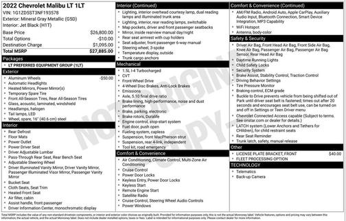 2022 Chevrolet Malibu FWD LT
