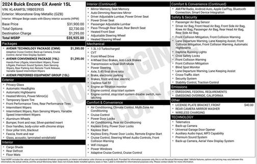 2024 Buick Encore GX Avenir