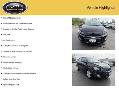 Mosaic Black Metallic 2016 Chevrolet Sonic LT