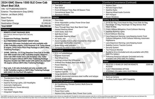 Thunderstorm Gray 2024 GMC Sierra 1500 SLE