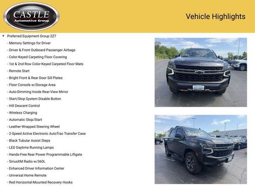 Dark Ash Metallic 2022 Chevrolet Tahoe 4WD Z71