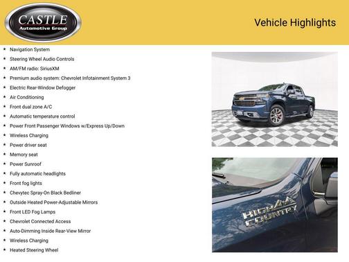 Northsky Blue Metallic 2019 Chevrolet Silverado 1500 High Country