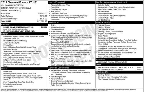 2014 Chevrolet Equinox 1LT