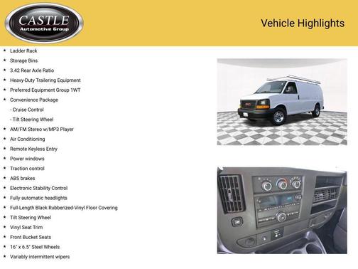 2017 GMC Savana 2500 Work Van