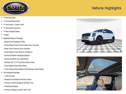 Glacial White Pearl 2022 Kia Telluride SX