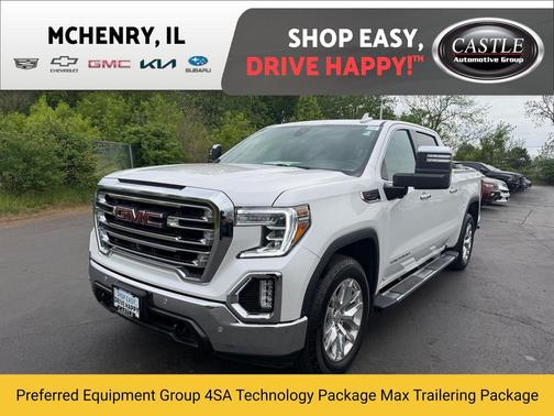 White Frost Tricoat 2021 GMC Sierra 1500 SLT