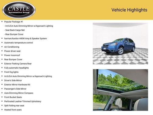 Quartz Blue Pearl 2015 Subaru Forester 2.5i Limited