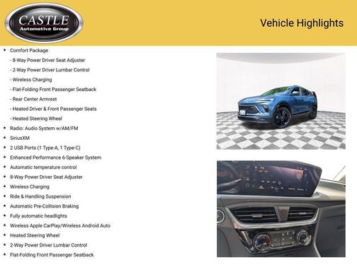 Ocean Blue Metallic 2024 Buick Encore GX Sport Touring