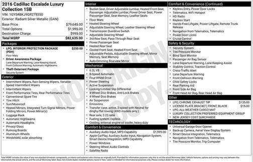 2016 Cadillac Escalade Luxury
