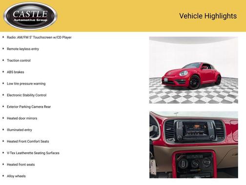 Tornado Red/Beige Roof 2019 Volkswagen Beetle 2.0T S