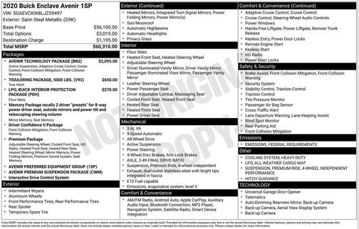 2020 Buick Enclave AWD Avenir