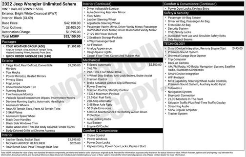 Bright White Clearcoat 2022 Jeep Wrangler Unlimited Sahara