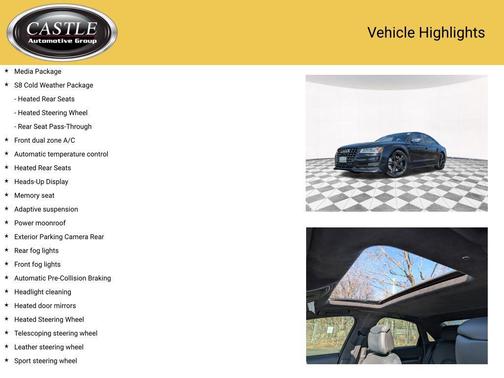 Phantom Black Pearl 2015 Audi S8 4.0T