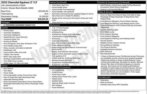 Mosaic Black Metallic 2023 Chevrolet Equinox 1LT