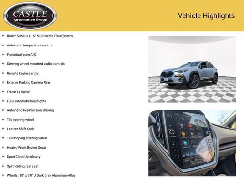 Ice Silver Metallic 2025 Subaru Crosstrek Sport