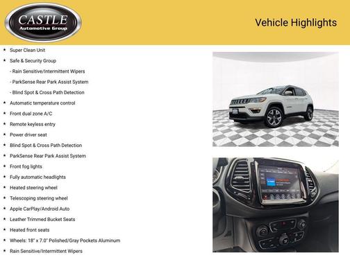 White Clearcoat 2018 Jeep Compass Limited