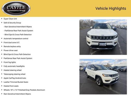 White Clearcoat 2018 Jeep Compass Limited