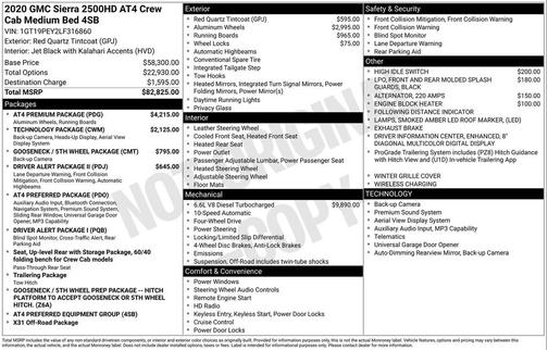 2020 GMC Sierra 2500 AT4