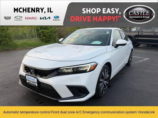 Platinum White Pearl 2023 Honda Civic EX-L