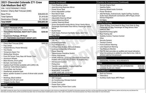 2021 Chevrolet Colorado Z71