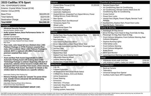 2023 Cadillac XT6 Sport AWD