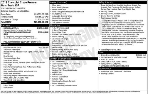 2018 Chevrolet Cruze Premier