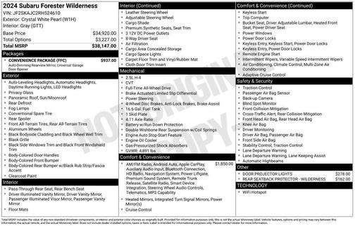 2024 Subaru Forester Wilderness