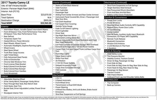 2017 Toyota Camry LE