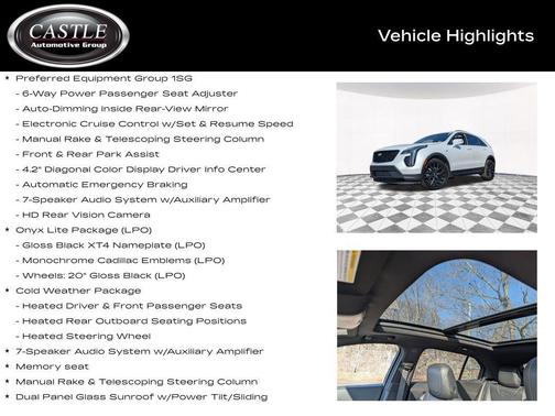 Crystal White Tricoat 2023 Cadillac XT4 Sport