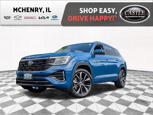 Mountain Lake Blue Metallic 2025 Volkswagen Atlas 2.0T SEL Premium R-Line 4MOTION