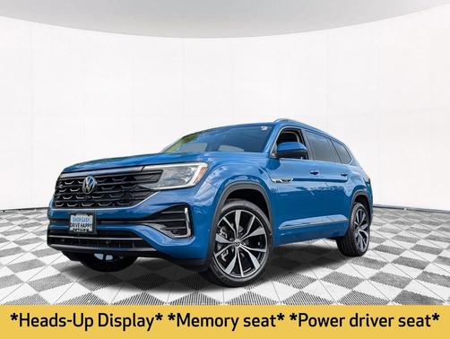 Mountain Lake Blue Metallic 2025 Volkswagen Atlas 2.0T SEL Premium R-Line 4MOTION