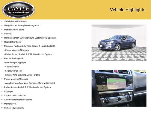 2016 Subaru Legacy Limited