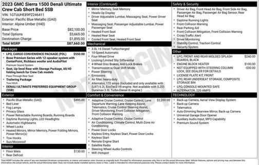 Pacific Blue Metallic 2023 GMC Sierra 1500 Denali Ultimate