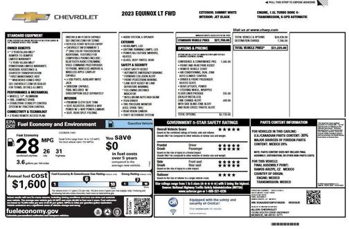 Summit White 2023 Chevrolet Equinox 1LT