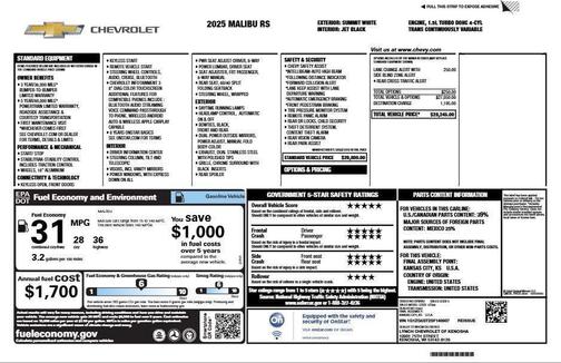 2025 Chevrolet Malibu FWD RS