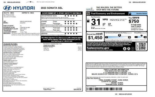 2023 Hyundai SONATA SEL