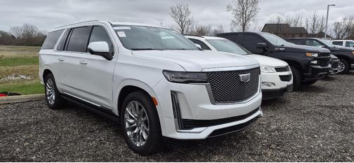 Crystal White Tricoat 2023 Cadillac Escalade ESV Premium Luxury