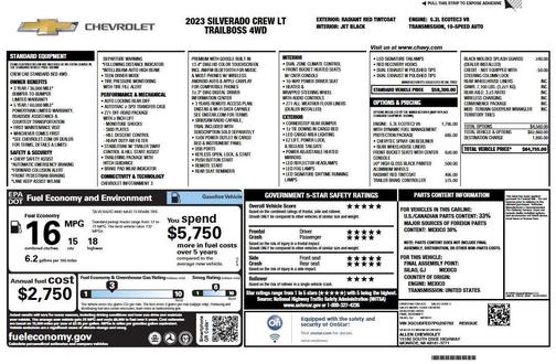 Radiant Red Tintcoat 2023 Chevrolet Silverado 1500 LT Trail Boss