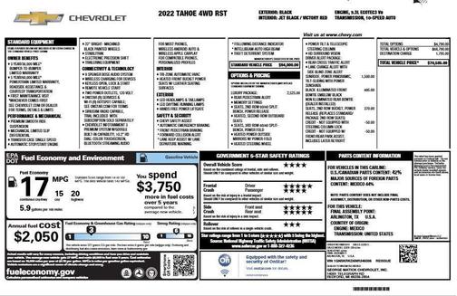2022 Chevrolet Tahoe 4WD RST