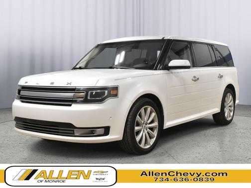White Platinum Metallic Tri-Coat 2014 Ford Flex Limited