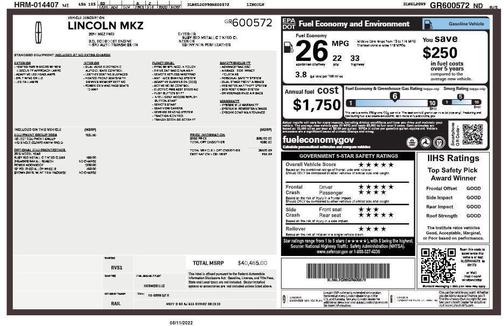 2016 Lincoln MKZ Base