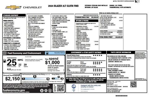 Sterling Gray Metallic 2024 Chevrolet Blazer 2LT