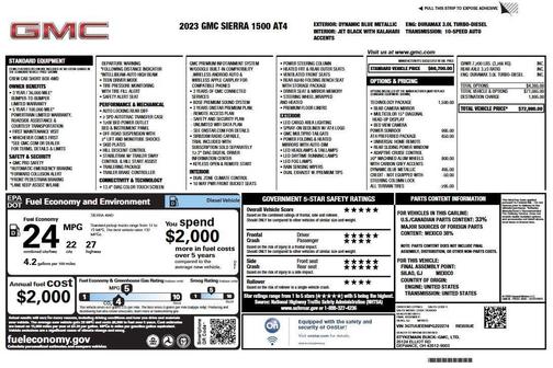 Dynamic Blue Metallic 2023 GMC Sierra 1500 AT4