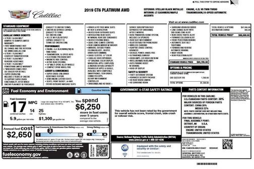Stellar Black Metallic 2019 Cadillac CT6 Platinum