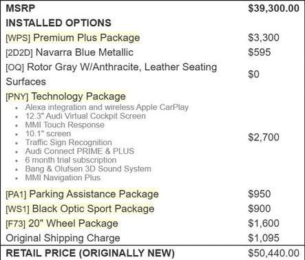 Navarra Blue Metallic 2021 Audi Q3 45 S line Premium Plus