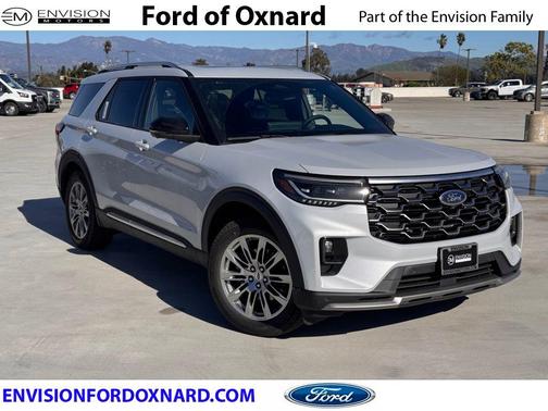Space White Metallic 2026 Ford Explorer Platinum