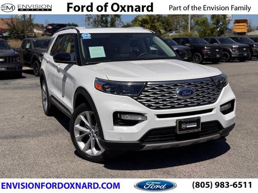 Star White Metallic Tri-Coat 2021 Ford Explorer Platinum