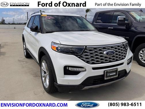 Star White Metallic Tri-Coat 2021 Ford Explorer Platinum